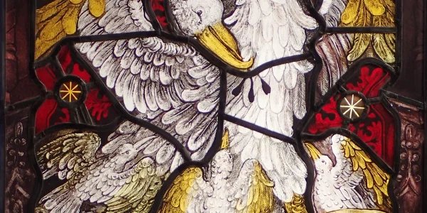 Charle Eamer Kempe üvegablakának másolata –  Pelikán (1889)