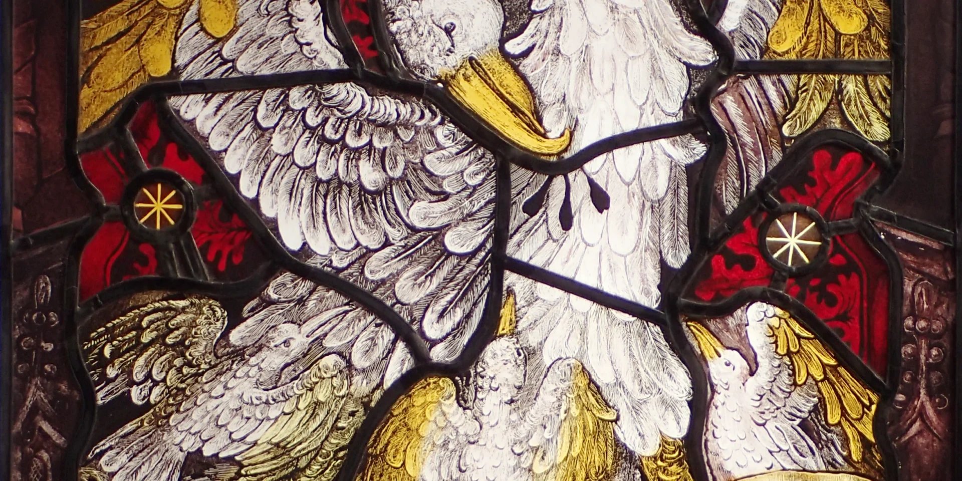 Charle Eamer Kempe üvegablakának másolata –  Pelikán (1889)