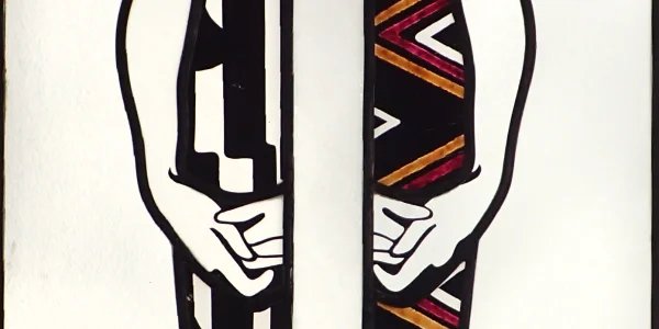 Gustav Klimt grafikája alapján készült üvegablak